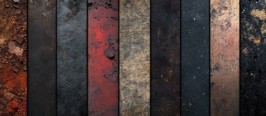 Poster - Textured backgrounds showcasing a variety of large grunge patterns in earthy tones for design and artistic projects.