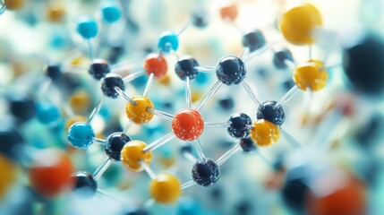Poster - modeling proteins in detail laboratory environment scientific research visualizing alpha structures 