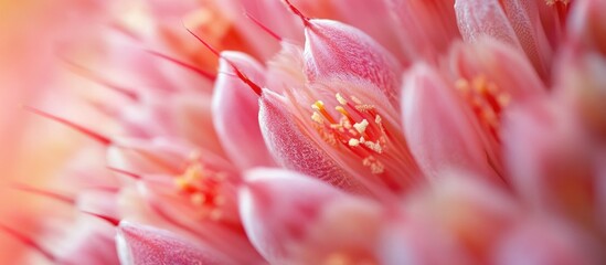 Poster - Close-up of Lobivia Cactus with Pink Flowers for Creative Backgrounds and Graphic Design Opportunities