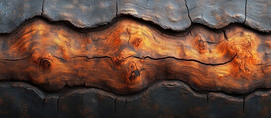 Poster - inverted tree bark pattern for laminate flooring and wall finishes design use