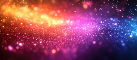 Poster - Abstract vibrant shimmering lights in purple pink and gold colors creating a festive and dynamic optical refraction background for celebrations