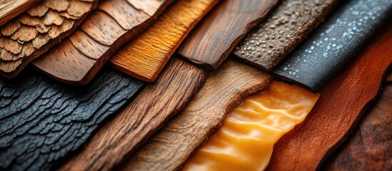 Poster - Diverse Collection of Unique Wooden Textures Showcasing Natural Patterns and Colors for Design and Artistic Inspiration