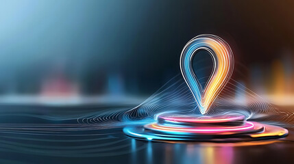 Poster - Dynamic location marker digital world graphic design modern environment abstract viewpoint technology concept
