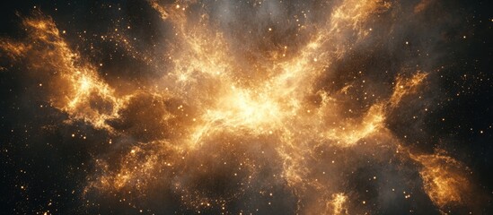 Poster - Energetic cosmic explosion background with illuminated space for design projects and text integration