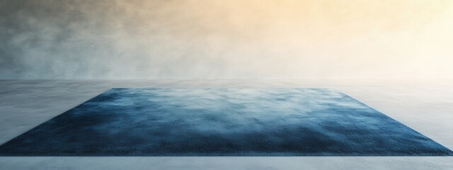 Poster - Gradient carpet mockup showcasing a smooth transition from dark to light shades, ideal for interior design applications, transparent background.