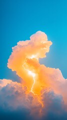 Aufkleber - Electric Storm Vibrant Lightning Over Urban Cityscape - Dynamic Weather Visualization for Modern Digital Content and Educational Meteorology Applications