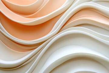 Aufkleber - Fluid abstract design digital art contemporary aesthetic soft tones close-up view modern concept