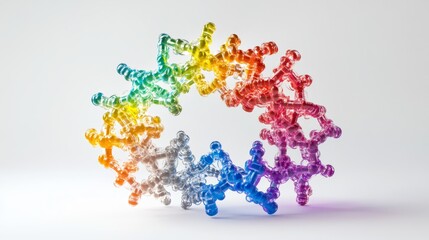 Poster - analyzing protein structures laboratory detailed models scientific research molecular biology alpha 