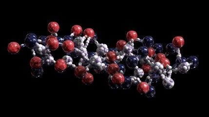 Aufkleber - analyzing alpha protein structures laboratory scientific render microscopic environment detailed vie