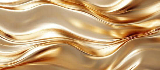 Poster - Elegant golden texture for luxurious backgrounds with a smooth flowing design ideal for high-end projects and sophisticated aesthetics.