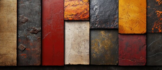 Poster - Diverse material textures and backgrounds suitable for overlaying text or images in design projects