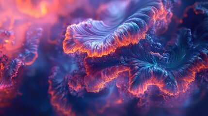 Poster - Futuristic Macro Neural Network Abstract Design with Vibrant Colors and Space for Text in a Digital Context