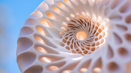 Aufkleber - Contemporary Organic Design Intricate Shell Spiral Pattern for Premium Wellness and Spiritual Content - Nature-Inspired Visuals in Modern Marketing