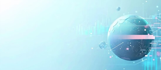 Poster - Machine Learning and Virtual Reality Concept Illustration with Space for Text and Data Visualization Elements