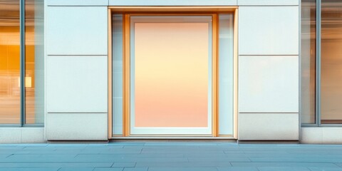 Poster - Minimalist Boutique Storefront Design Textured Glass and Architectural Details - Modern Retail Interiors and Storefront Branding for Enhanced Customer Engagement