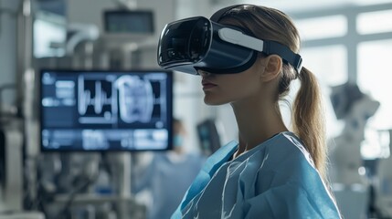 Poster - Elevate healthcare training with vr headset hospitals educational program virtual environment innovative approach