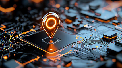 Poster - Innovative data mapping technology digital landscape visual concept high-tech environment close-up view future insights