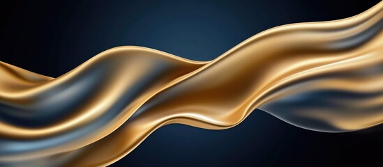 Poster - elegant flowing silk fabric with rich textures and space for custom text or branding