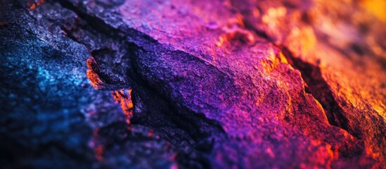 Poster - Vibrant macro rock texture showcasing colorful patterns and gradients for artistic background use