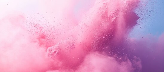 Aufkleber - Vibrant pink powder explosion creating dynamic visuals with ample negative space for text or design elements