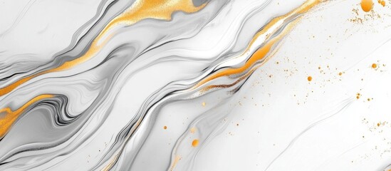 Poster - Elegant marble texture with white and gold veining suitable for luxury interior design banners, wallpapers, and packaging.