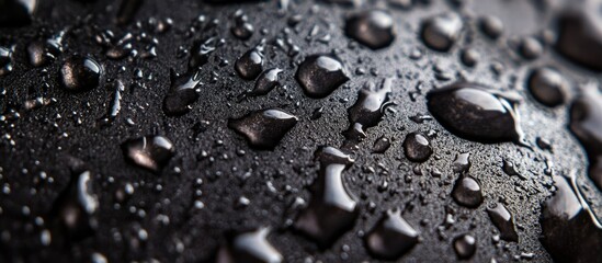 Poster - Macro Close Up of Textured Surface with Water Drops and Space for Custom Text Overlay in Professional Close-Up Photography