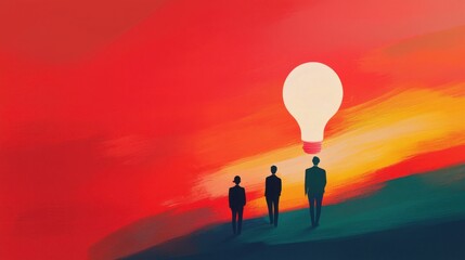 Poster - Inspiring ideas ignite creativity abstract background digital art vibrant environment artistic perspective