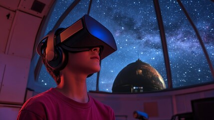Poster - Enhance astronomy education with vr headsets in classrooms interactive learning virtual reality science educational technology