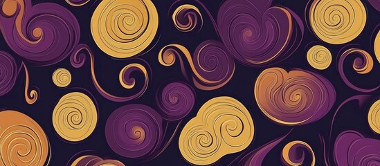 Poster - Elegant seamless abstract background with colorful swirls and space for text suitable for various design applications and creative projects.
