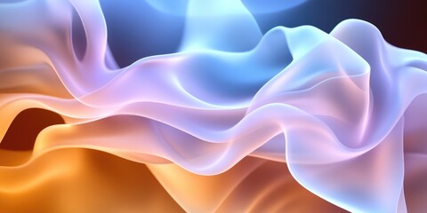 Poster - Flowing colorful fabrics abstract background digital art vibrant environment close-up view artistic concept