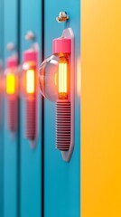 Aufkleber - Vibrant Industrial Server Racks with Modern Lighting and Cable Systems Futuristic Tech Display for Innovative IT Infrastructure and Efficient Digital Operations