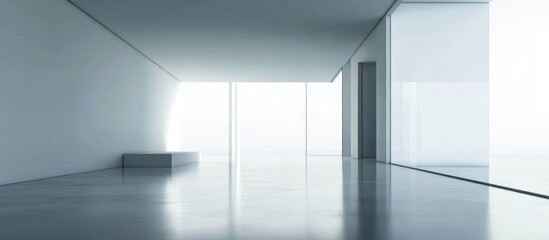 Aufkleber - modern minimalist interior design with spacious layout and abundant natural light