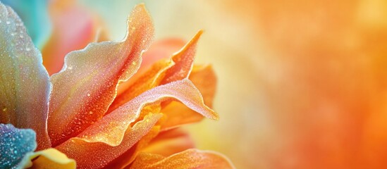 Poster - vibrant abstract macro flowers with soft focus, showcasing summer and spring colors for a dreamy sea