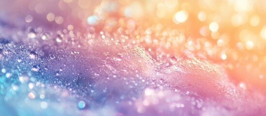 Aufkleber - colorful melting ice texture with shimmering droplets and soft gradients in a dreamy aesthetic backd