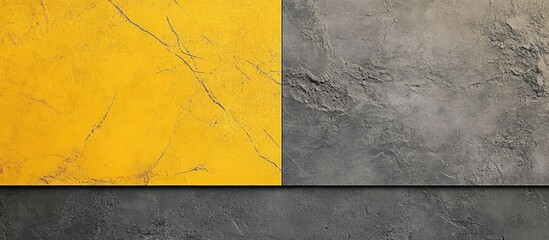 Poster - Luxury Yellow and Gray Marble Texture Tiles Design with Blank Space for Customized Text or Branding