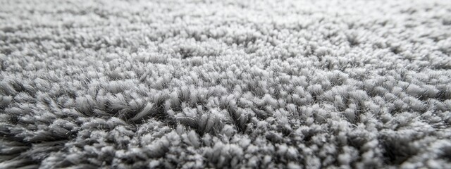 Poster - High-pile gray carpet texture, soft fibers, intricate details, inviting warmth, elegant design, versatile for various settings