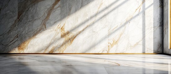 Poster - Elegant Marble Wall Texture with Light Shadows and Blank Space for Text or Graphics