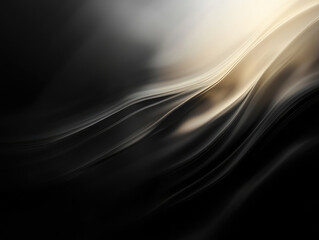 Aufkleber - Abstract blurred gradient with smooth black and light texture, creating flowing and serene visual effect