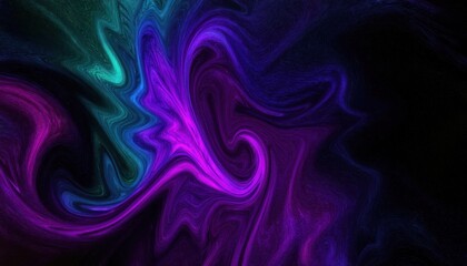 Poster - abstract swirling purple and blue vortex in digital artwork with fluid patterns, cosmic background, and hypnotic motion