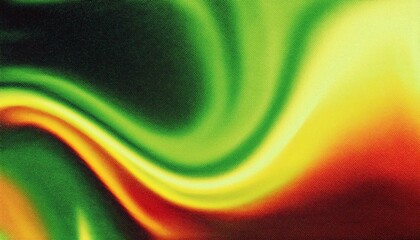 Aufkleber - abstract digital wave pattern in green, yellow, and red tones creating a fluid texture for artistic background
