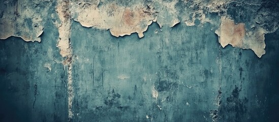 Wall Mural - Vintage concrete wall texture with peeling paint and abstract patterns for backgrounds or artistic projects.