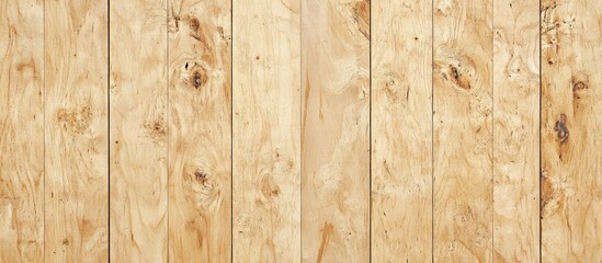 Poster - Natural plywood wall texture with warm tones and unique grain patterns ideal for backgrounds and design projects. High resolution quality.