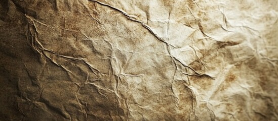 Wall Mural - Textured Vintage Brown Paper Background with Crinkles and Creases for Creative Design Projects