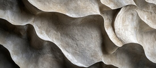 Fototapete - Textured stone plaster background with fluid lines and soft curves ideal for artistic and architectural design projects.