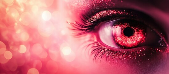 Poster - Vibrant pink and red background with bokeh lights and sparkler effects creating a festive atmosphere ideal for celebratory messages and designs