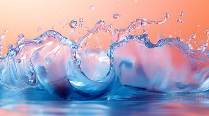 Poster - Vibrant Colorful Water Splash Fluid Motion Abstract Background  Dynamic energetic and visually captivating this image showcases the beauty and power of water in motion  The swirling