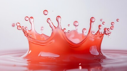 Poster - Vibrant Crown Shaped Liquid Splash with Rippling Motion and Vivid Color An abstract minimalist