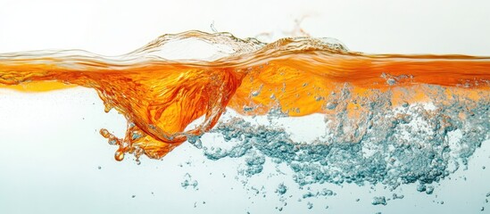 Poster - Vibrant paint drops creating mesmerizing swirls and ripples in clear water showcasing dynamic color interaction and fluid motion.