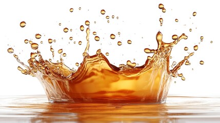 Leinwandbilder - Vibrant Orange Liquid Splash and Water Droplet Explosion with Dramatic Motion and Energy  Abstract dynamic background with powerful fluid flow splashing spraying and bursting water effects