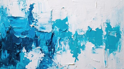 Poster - Abstract blue and white textured background showcasing peeling paint and grunge effects for artistic and design applications